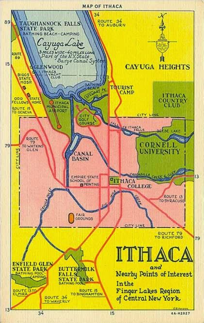 Map of New York Ithaca